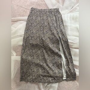 Cheetah Print Midi Skirt w/ Slit